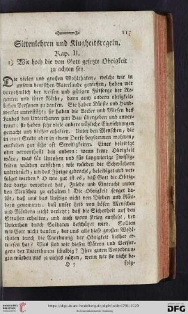 Kap. II: Sittenlehren und Klugheitsregeln