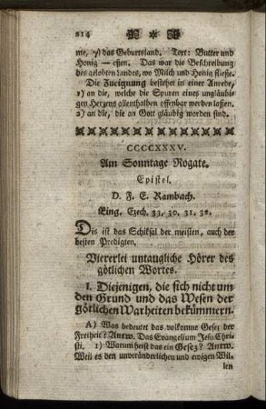 CCCCXXXV. Am Sonntage Rogate. Epistel.