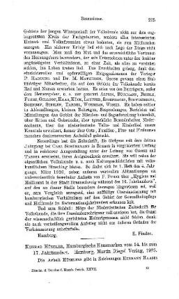 Hüseler, Konrad :: Hamburgische Hausmarken vom 14. bis zum 17. Jahrhundert : Hamburg, Riegel, 1925