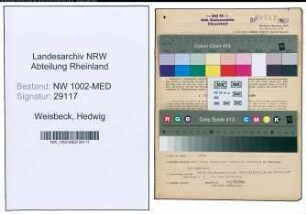 Entnazifizierung Hedwig Weisbeck , geb. 03.06.1921 (Krankenschw.)