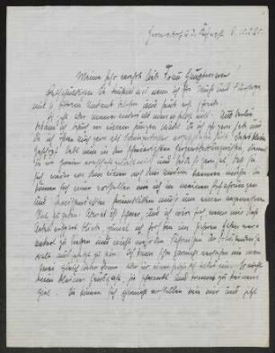 Brief von Margarete Kreutz an Margarete Hauptmann