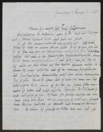 Brief von Margarete Kreutz an Margarete Hauptmann