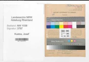 Entnazifizierung Josef Kustos , geb. 22.03.1909 (Leitender Angestellter)
