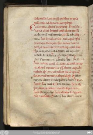 Consecratio altaris itinerarii.