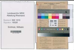 Entnazifizierung Wilhelm Eichholz , geb. 20.12.1910 (Kuerschner)
