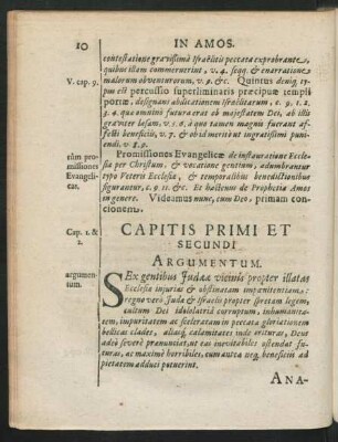 Capitis Primi Et Secundi Argumentum.