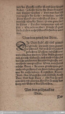 Vom dem geruch des Biers.