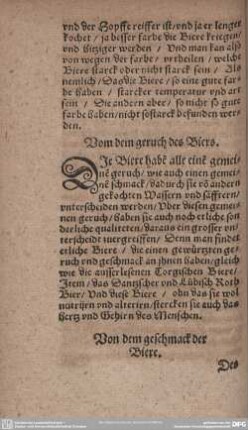 Vom dem geruch des Biers.