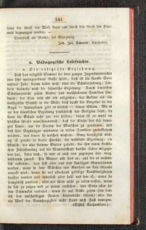 Pädagogische Lesefrüchte