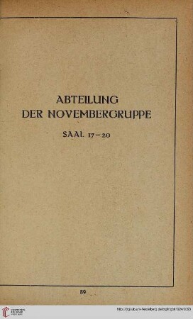 Abteilung der Novembergruppe