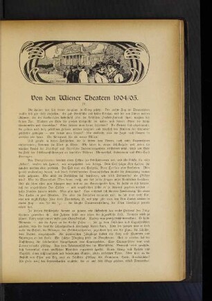 Von den Wiener Theatern 1904/05