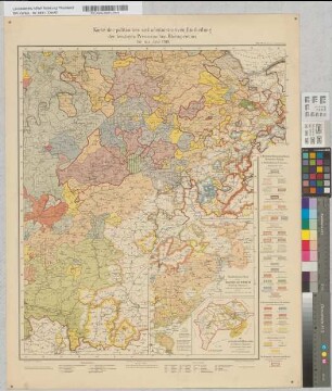 Karte der politischen und administrativen Einteilung der heutigen preußischen Rheinprovinz für das Jahr 1789, Blatt VII: Kreuznach - Saarbrücken