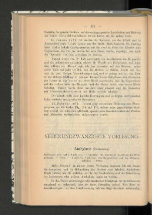 Siebenundzwanzigste Vorlesung.