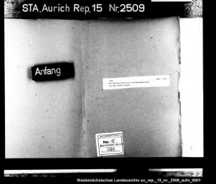 Die Ausarbeitung eines Verfassungsstatuts für den Flecken Weener