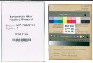 Entnazifizierung Frida Holst , geb. 06.05.1900 (Ballettmeisterin)