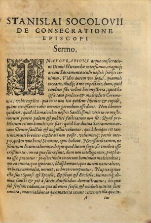 De Consecratione Episcopi : Opusculum vere aureum, in quo ritus, vetustas, mysteria, vsus consecrationis Episcopi, functio item & dignitas Episcopalis explicantur ex sententijs & auctoritate Sanctorum Patrum