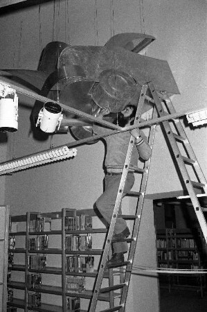 "Kunst im Bau" von Barbara Jäger und Omi Riesterer in der Jugendbibliothek im neuen Kulturzentrum "Prinz-Max-Palais"