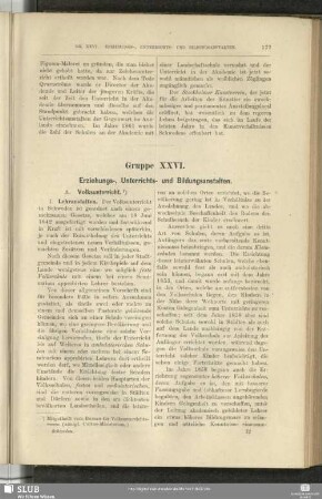 Gruppe XXVI. Erziehungs-, Unterrichts- und Bildungsanstalten