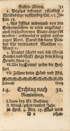 Erchtag nach Reminiscere