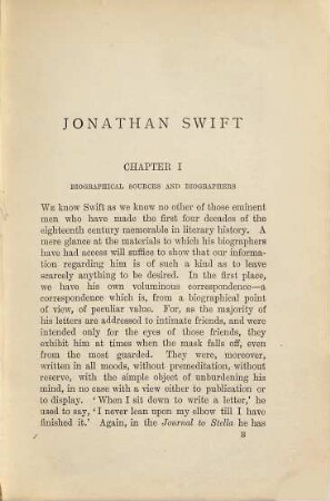 Jonathan Swift : a biographical and critical study