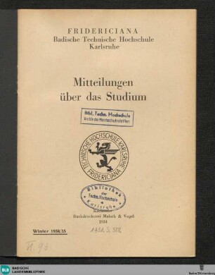 1934/35, Wintersemester