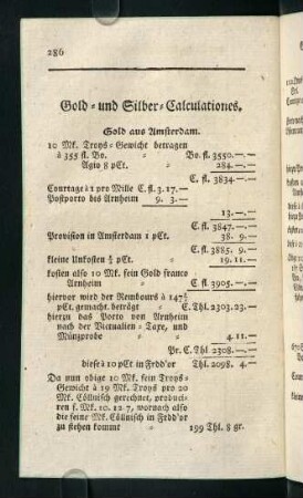 286-294, Gold- und Silber-Calculationes