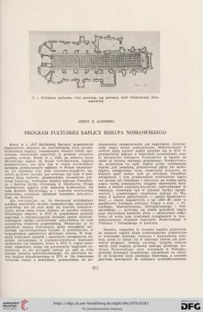 Program pułtuskiej kaplicy biskupa Noskowskiego
