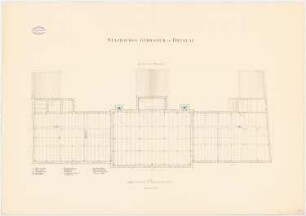 Königliches König-Wilhelms-Gymnasium, Breslau: Grundriss Dachgeschoss 1:75
