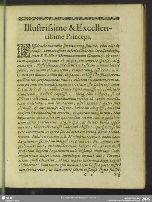 Illustrissime & Excellentissime Princeps ... [13. Juni 1629]