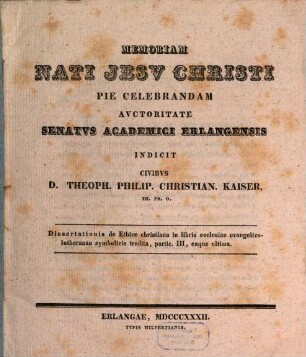 Dissertationis de ethice christiana in libris ecclesiae evangelico-lutheranae symbolicis tradita particula ..., III