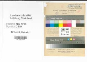 Entnazifizierung Heinrich Schmidt , geb. 11.04.1892 (Bankangestellter)