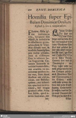Homilia super Epistolam Dominicae Oculi