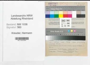 Entnazifizierung Hermann Kreuder , geb. 04.06.1899 (Kaufmaennischer Angestellter)