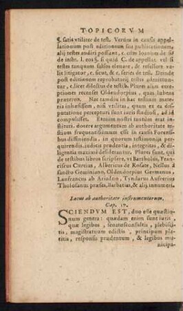 Locus ab authoritate instrumentorum. Cap. 17.