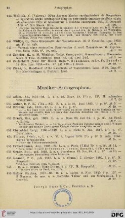 Musiker-Autographen (Nr. 649 - 687)