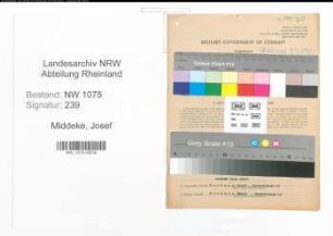 Entnazifizierung Josef Middeke , geb. 07.11.1893 (Versicherungsagent)