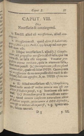 Caput VIII. De necessario & contingenti