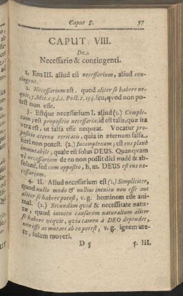 Caput VIII. De necessario & contingenti