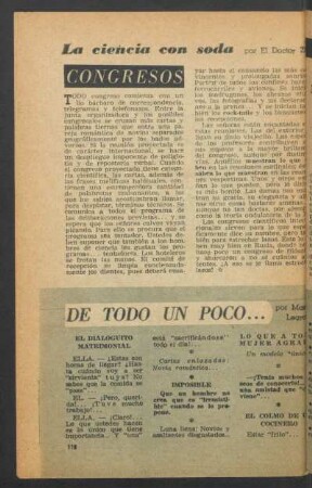 Congresos : La ciencia con soda