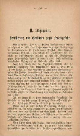 II. Abschnitt. Versicherung von Gebäuden gegen Feuersgefahr.