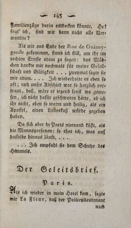 Der Geleitsbrief. Paris
