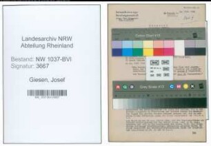 Entnazifizierung Josef Giesen , geb. 21.02.1895 (Schuldirektor)