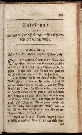 Anleitung zur Erkenntniß und Heilung der Krankheiten bey der Schaafzucht
