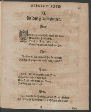 Eilftes Lied. XI. An das Frauenzimmer