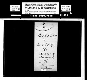 Bann 7/Schar 2 (Birkenwald): Befehle und Belege