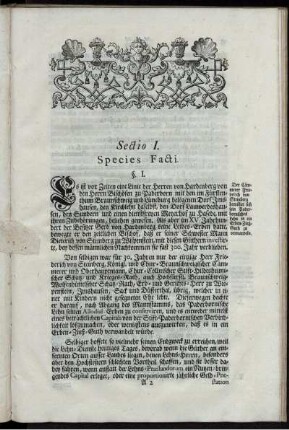 Sectio 1. Species Facti