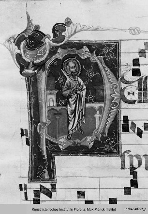Antiphonar H : Initiale P mit dem Heiligen Paulus