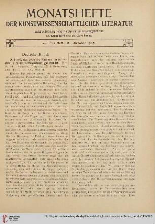 Zehntes Heft (Oktober 1903)