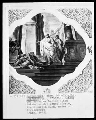 Petrus und Johannes heilen einen Lahmen an der Tempelpforte