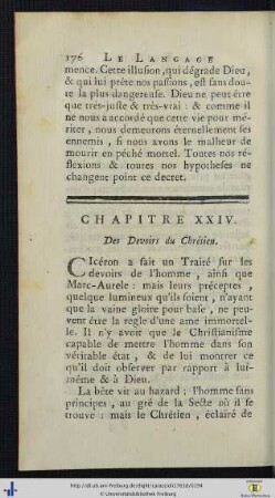 Chap. XXIV. Des Devoirs du Chrétien.